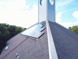 Drone view of Memorial United Church of Christ (UCC)