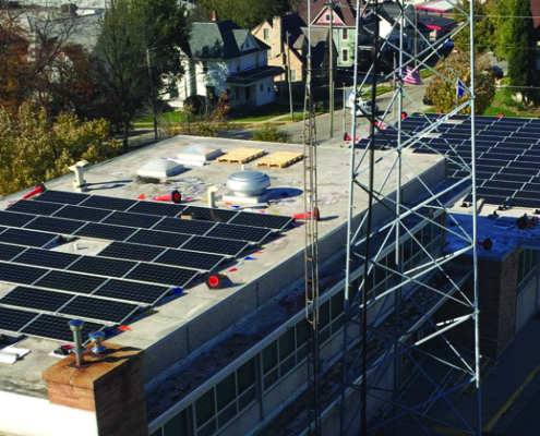 Beaver Dam City Hall rooftop solar array