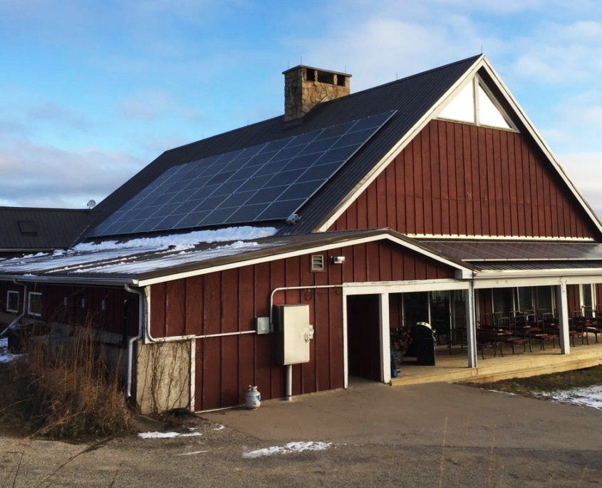 Solar panels on Bethel Horizons Prairie Center, Dodgeville