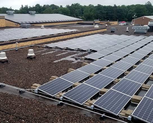 Solar panels at Solon Springs School District