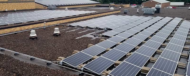 Solar panels at Solon Springs School District